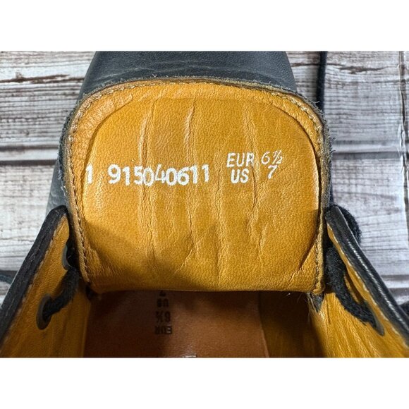 Mephisto Marlon Pebbled Leather Derbys shoes Size 7 color Black made in France - Picture 3 of 11